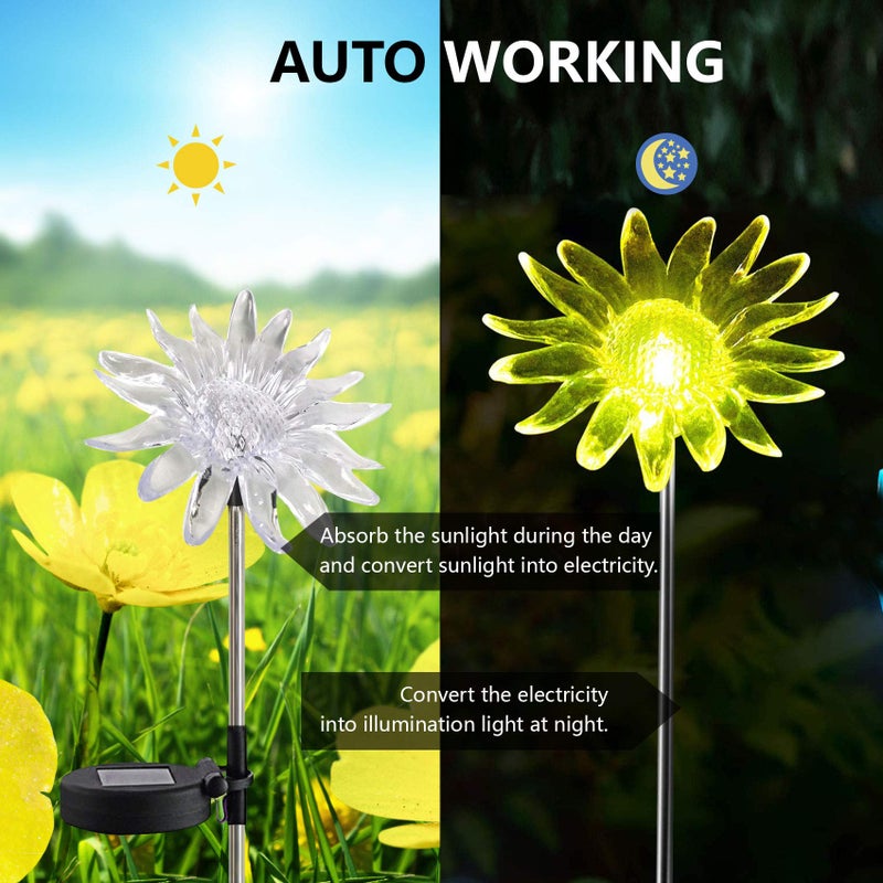 QIDEA Outdoor Solar Garden Stake Light - Color Changing Decorative LED Stake Lamp In-ground Landscaping Lighting for Garden Patio Yard Lawn Pathway Flower Bed Decor Decorations Figurine Butterfly - Image 4